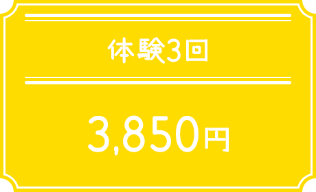 体験3回 3,850円